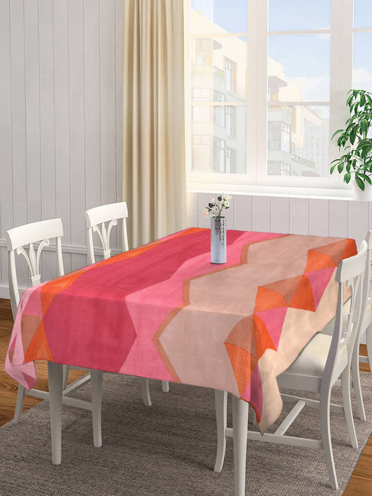 Arrabi Multi Striped Cotton Blend 6 SEATER Table Cover (180 x 130 cm)