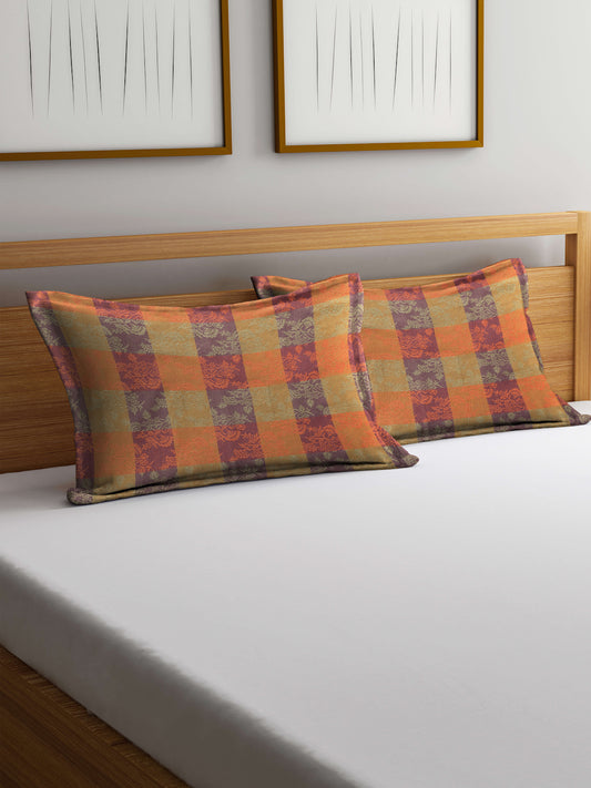 Arrabi Multi Floral Handwoven Cotton Set of 2 Pillow Covers (70 x 45 cm)