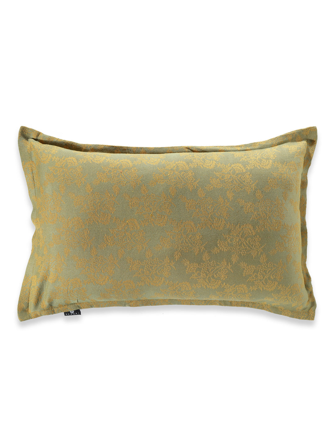 Arrabi Beige Leaf Handwoven Cotton Set of 2 Pillow Covers (70 x 45 cm)