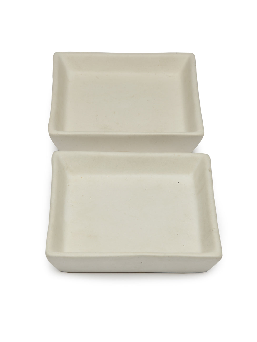 Handcrafted Stoneware Solid Set of 2 Tray