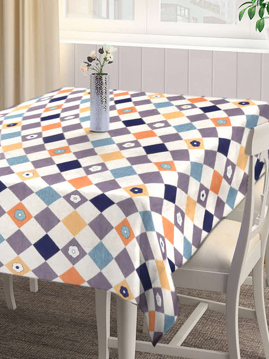 Arrabi Multi Floral Cotton Blend 6 SEATER Table Cover (180 x 130 cm)