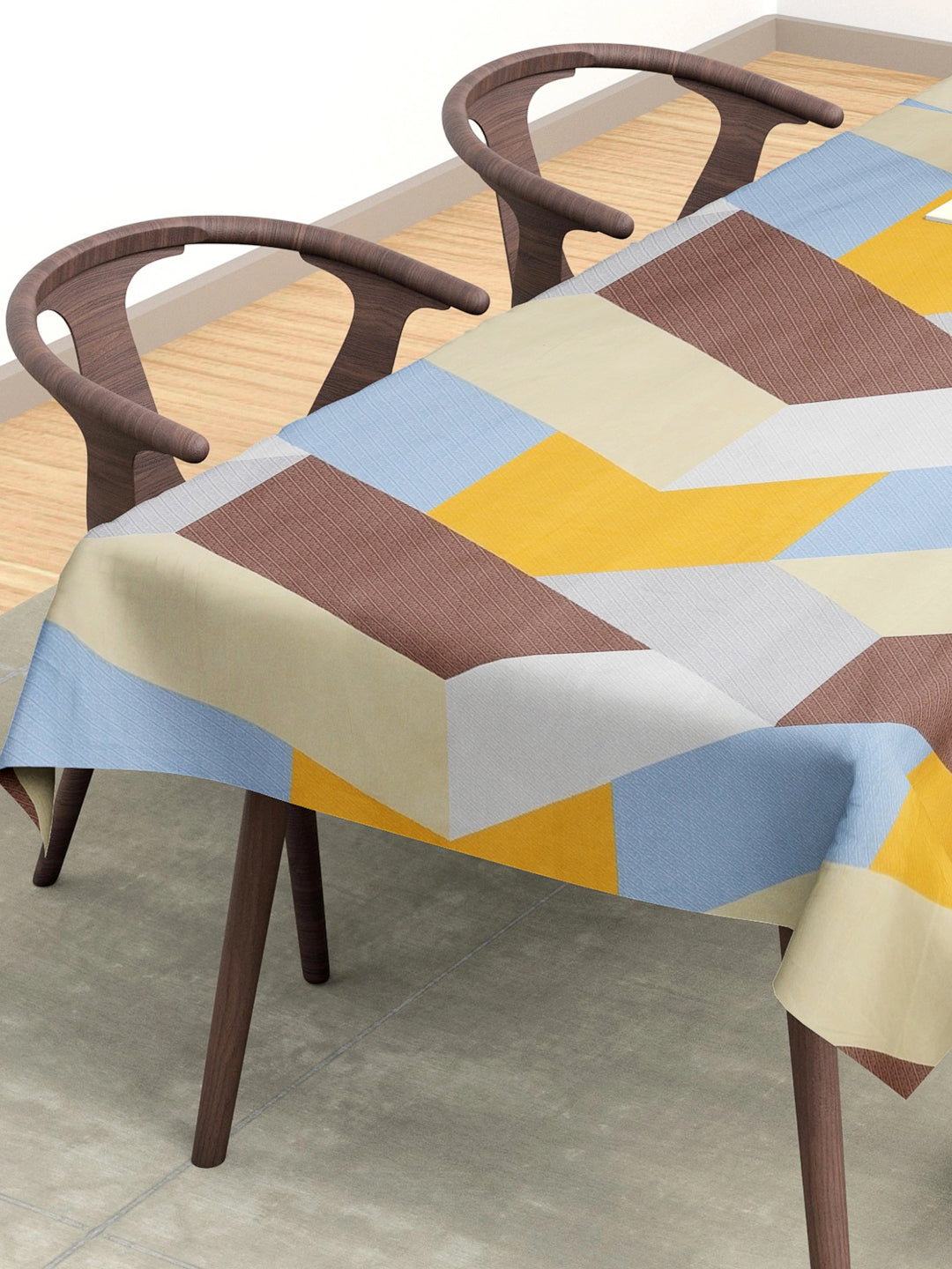 Arrabi Multi Geometric Cotton Blend 8 SEATER Table Cover (215 x 150 cm)