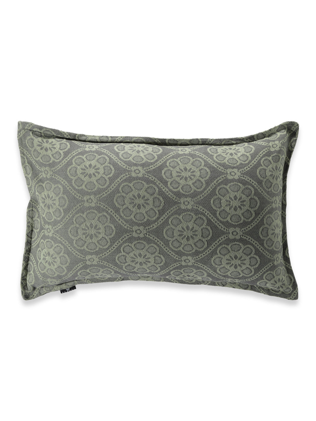 Arrabi Beige Floral Handwoven Cotton Set of 2 Pillow Covers (70 x 45 cm)