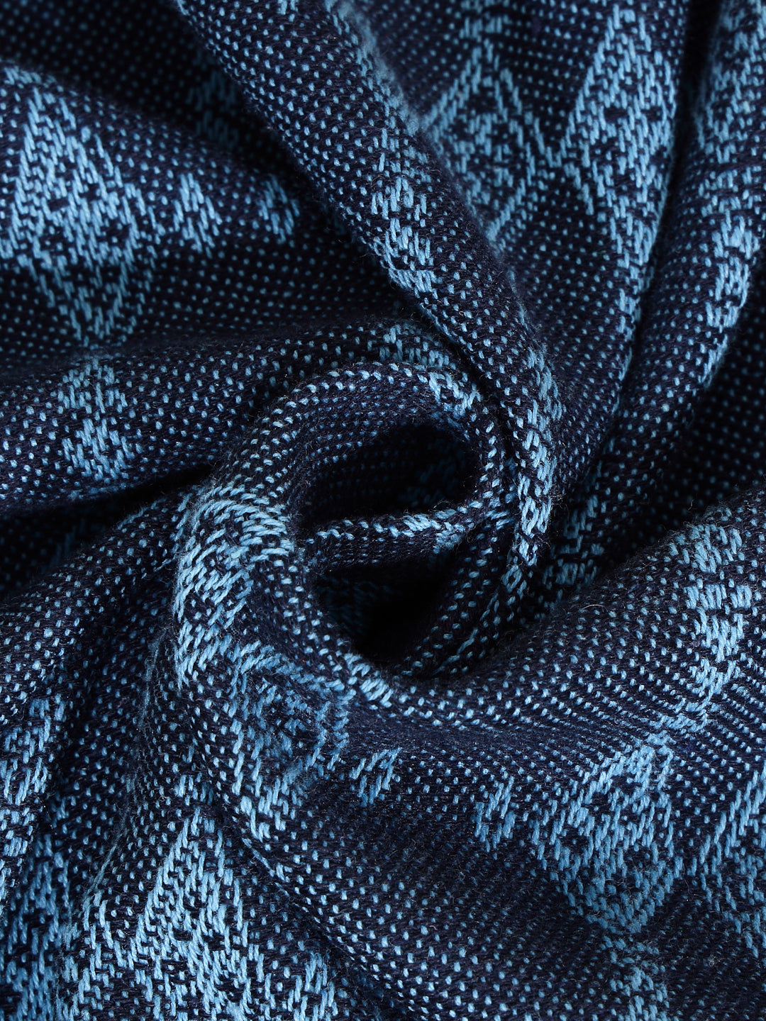 Arrabi Blue Striped 100% Handwoven Cotton 8 SEATER Table Cover (225 x 150 cm)