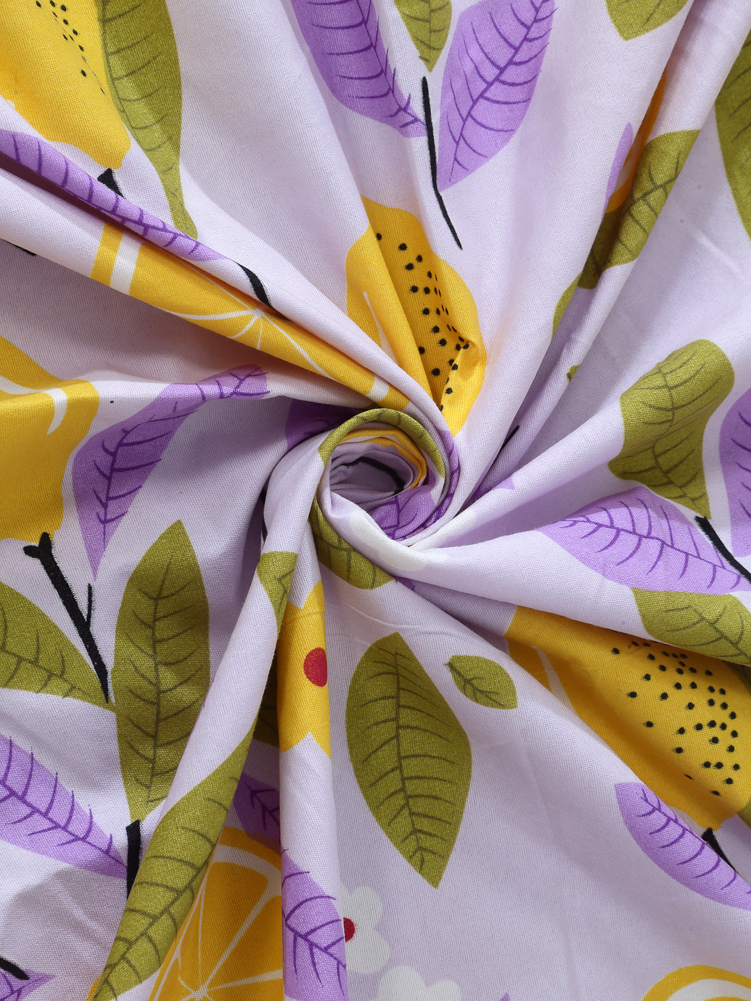 Arrabi Purple Floral Cotton Blend 8 SEATER Table Cover (215 X 150 cm)