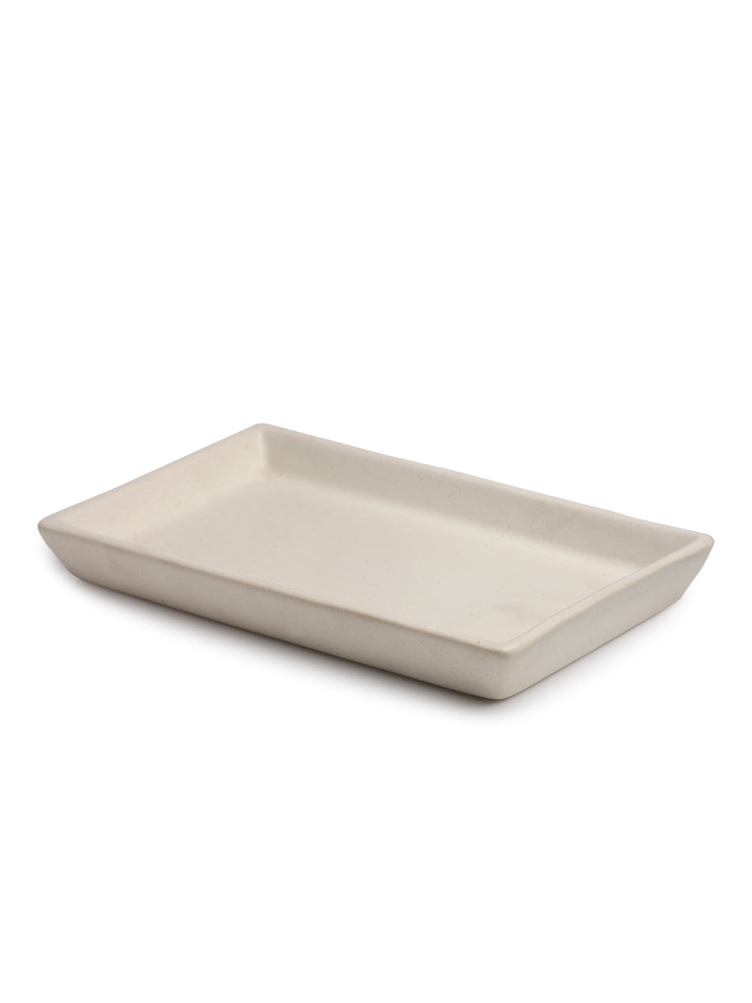 Handcrafted Stoneware Solid Set of 2 Tray