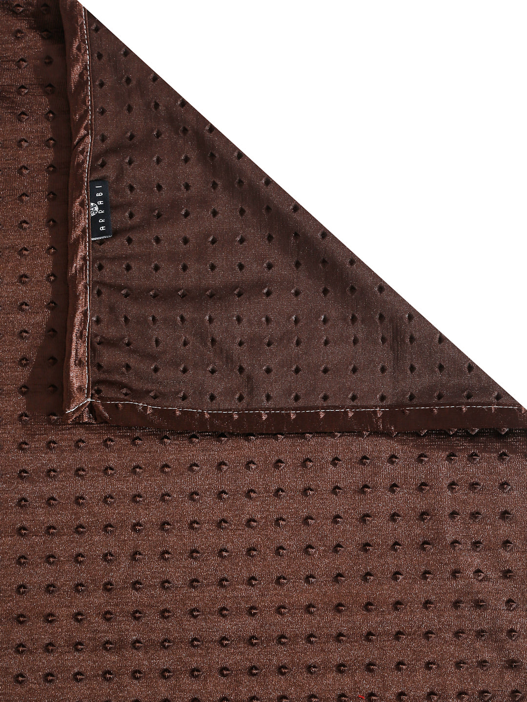 Arrabi Brown Polka-dot Polyester 8 SEATER Table Cover (215 x 150 cm)