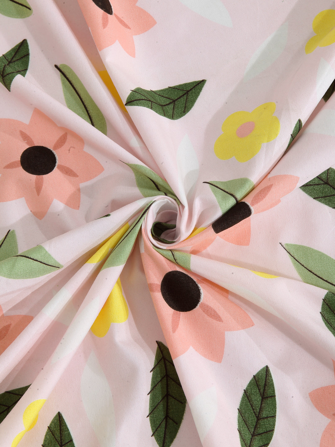 Arrabi Pink Floral Cotton Blend 8 SEATER Table Cover (215 X 150 cm)