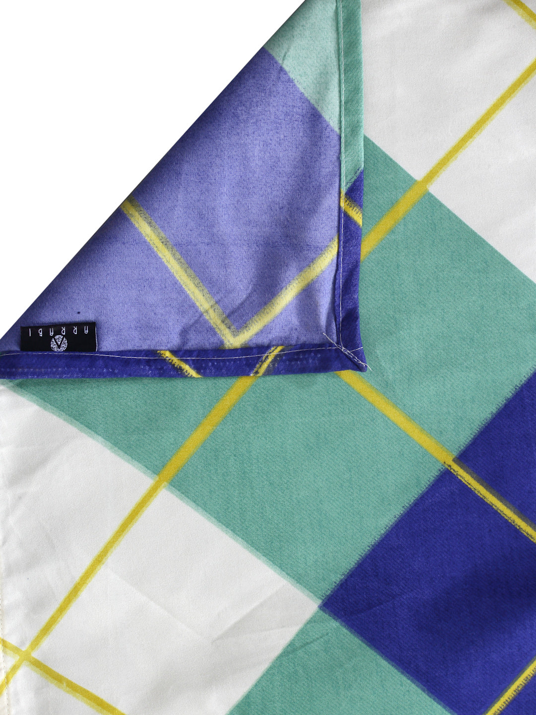 Arrabi Multi Checks Cotton Blend 6 SEATER Table Cover (180 X 130 cm)