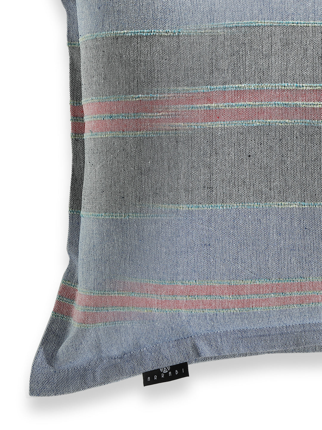 Arrabi Multi Striped Handwoven Cotton Set of 2 Pillow Covers (70 x 45 cm)