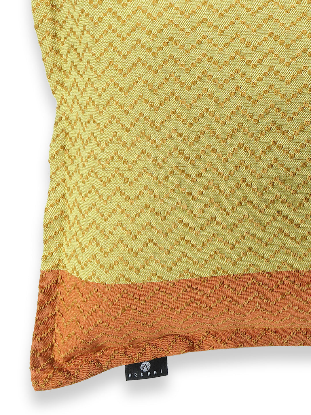 Arrabi Orange Geometric Handwoven Cotton Set of 2 Pillow Covers (70 x 45 cm)