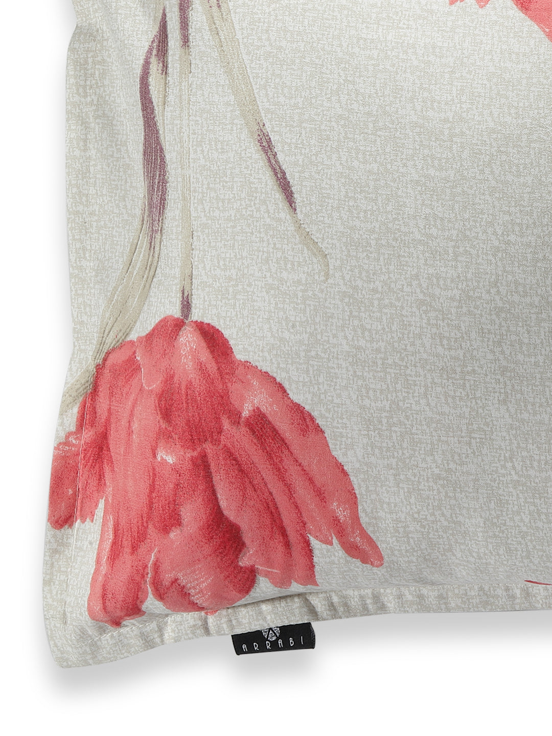 Arrabi Peach Floral TC Cotton Blend Set of 2 Pillow Covers (70 x 45 cm)