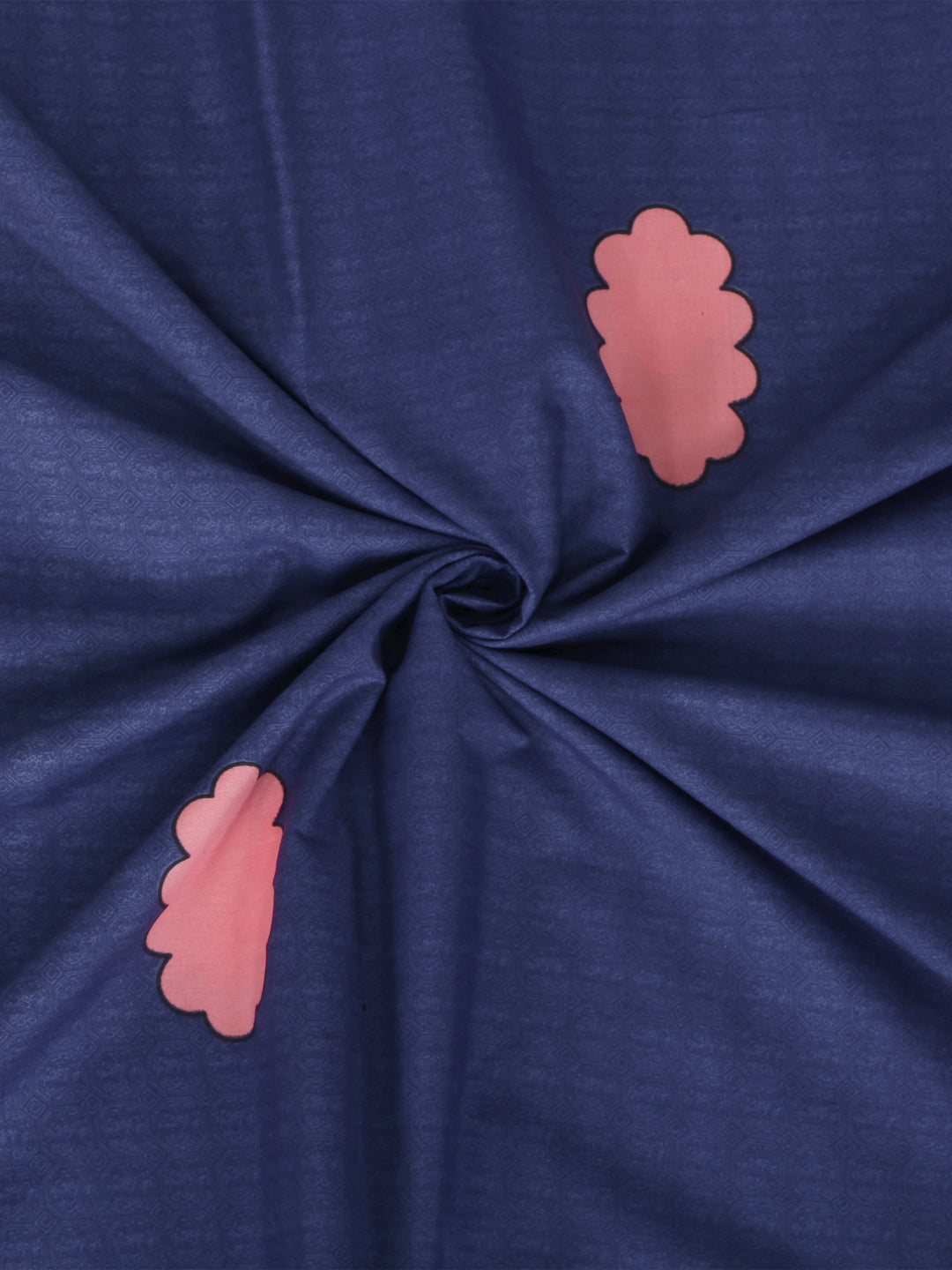 Arrabi Blue Cartoon TC Cotton Blend King Size Bookfold Bedsheet with 2 Pillow Covers (250 X 220 cm)