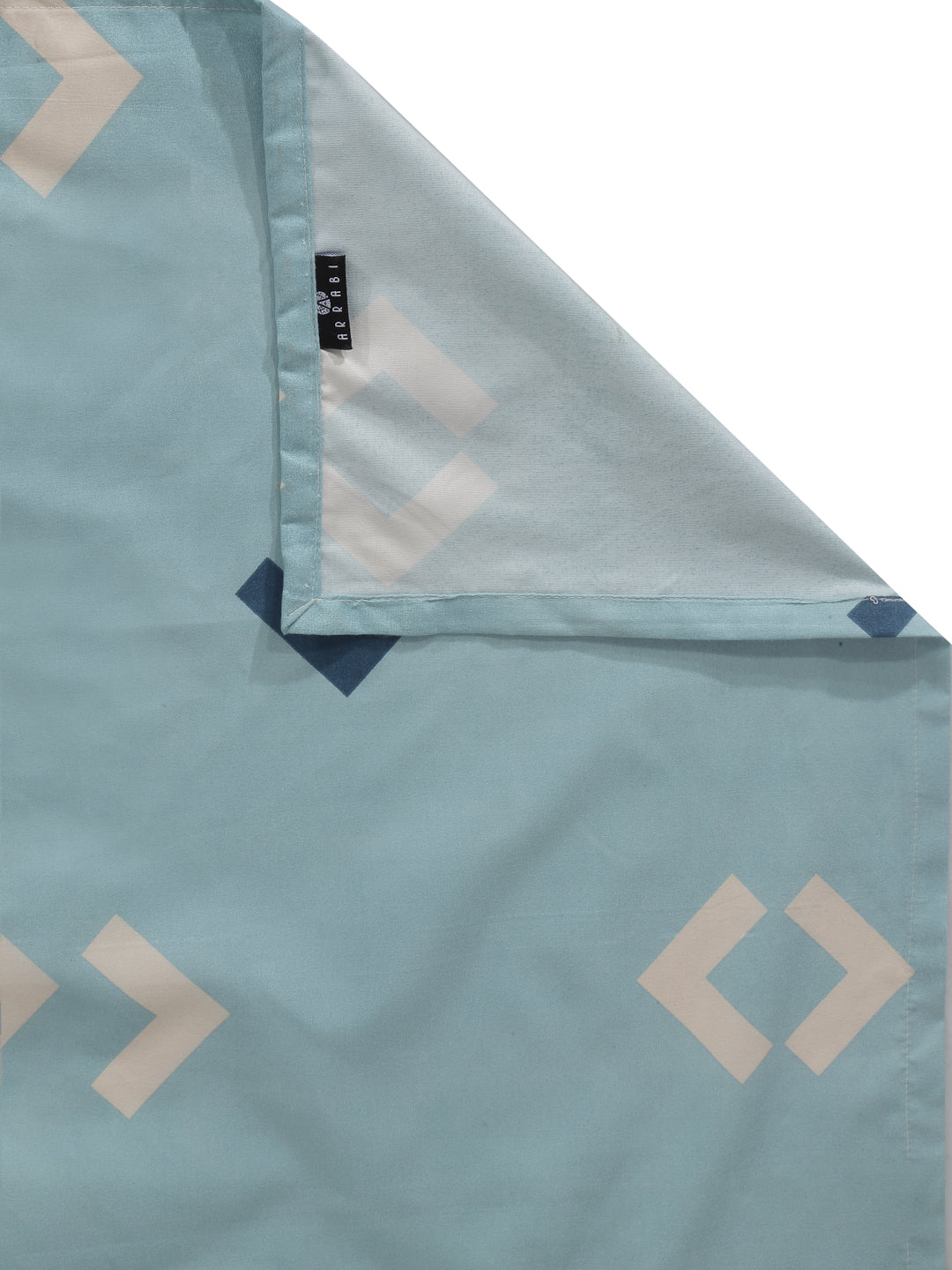 Arrabi Blue Goemetric Cotton Blend 8 SEATER Table Cover (215 x 150 cm)