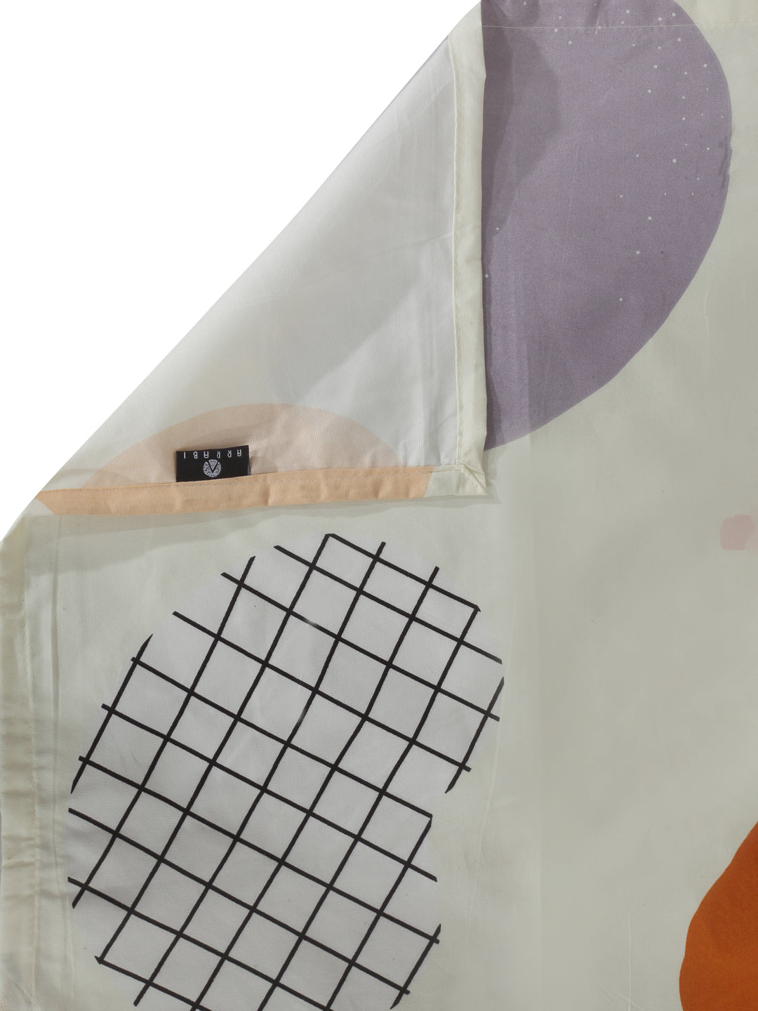 Arrabi Cream Goemetric Cotton Blend 8 SEATER Table Cover (215 x 150 cm)
