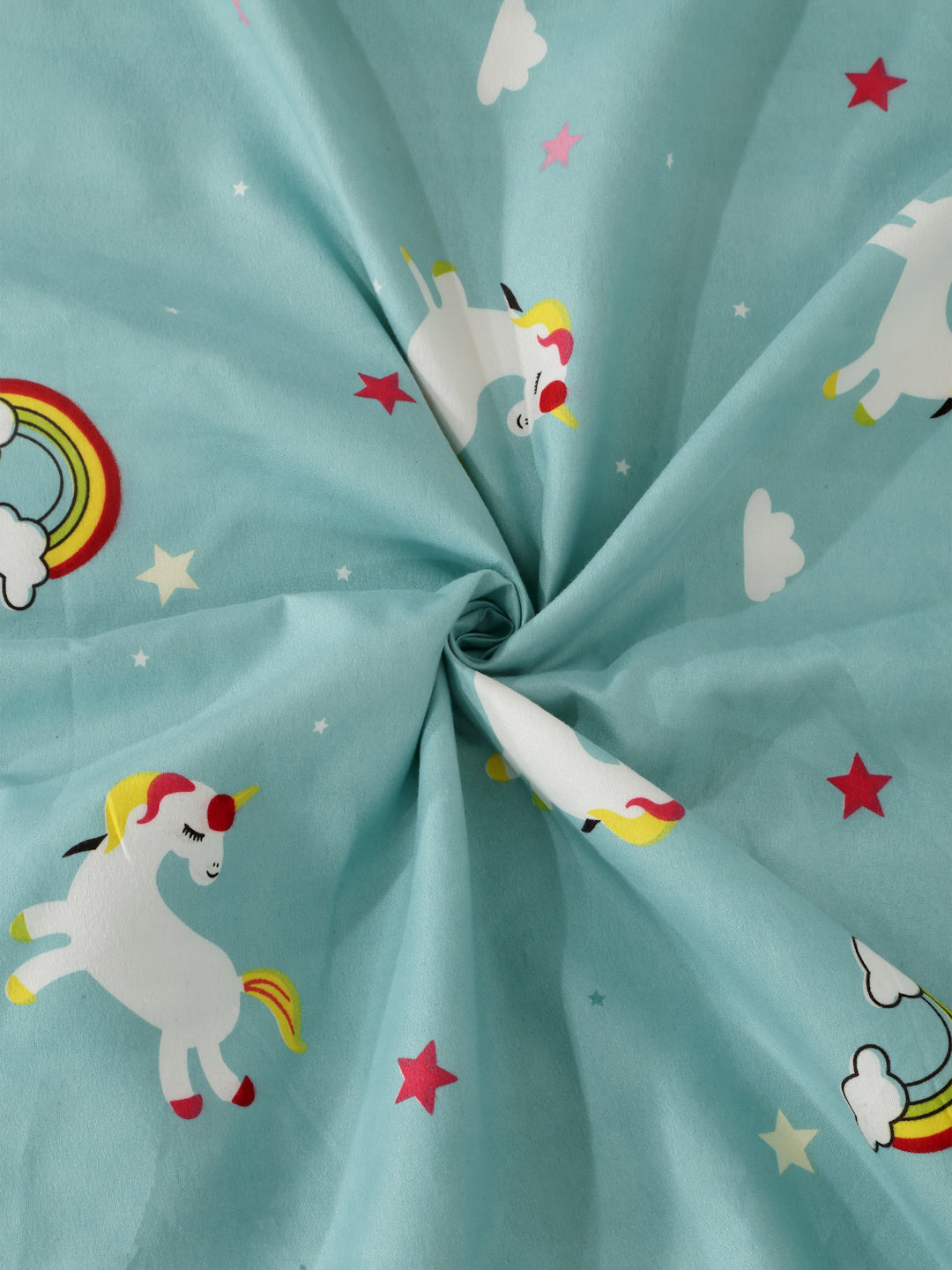 Arrabi Multi Kid's Cartoon TC Cotton Blend King Size Bedsheet with 2 Pillow Covers (250 x 215 cm)