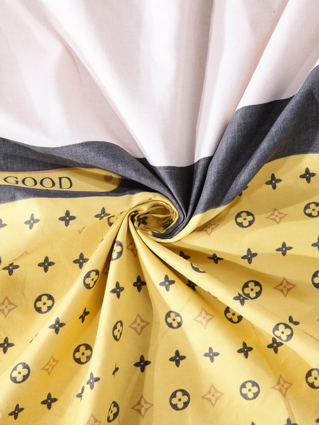 Arrabi Multi Stripes TC Cotton Blend Super King Size Bookfold Bedsheet with 2 Pillow Covers (270 X 260 cm)