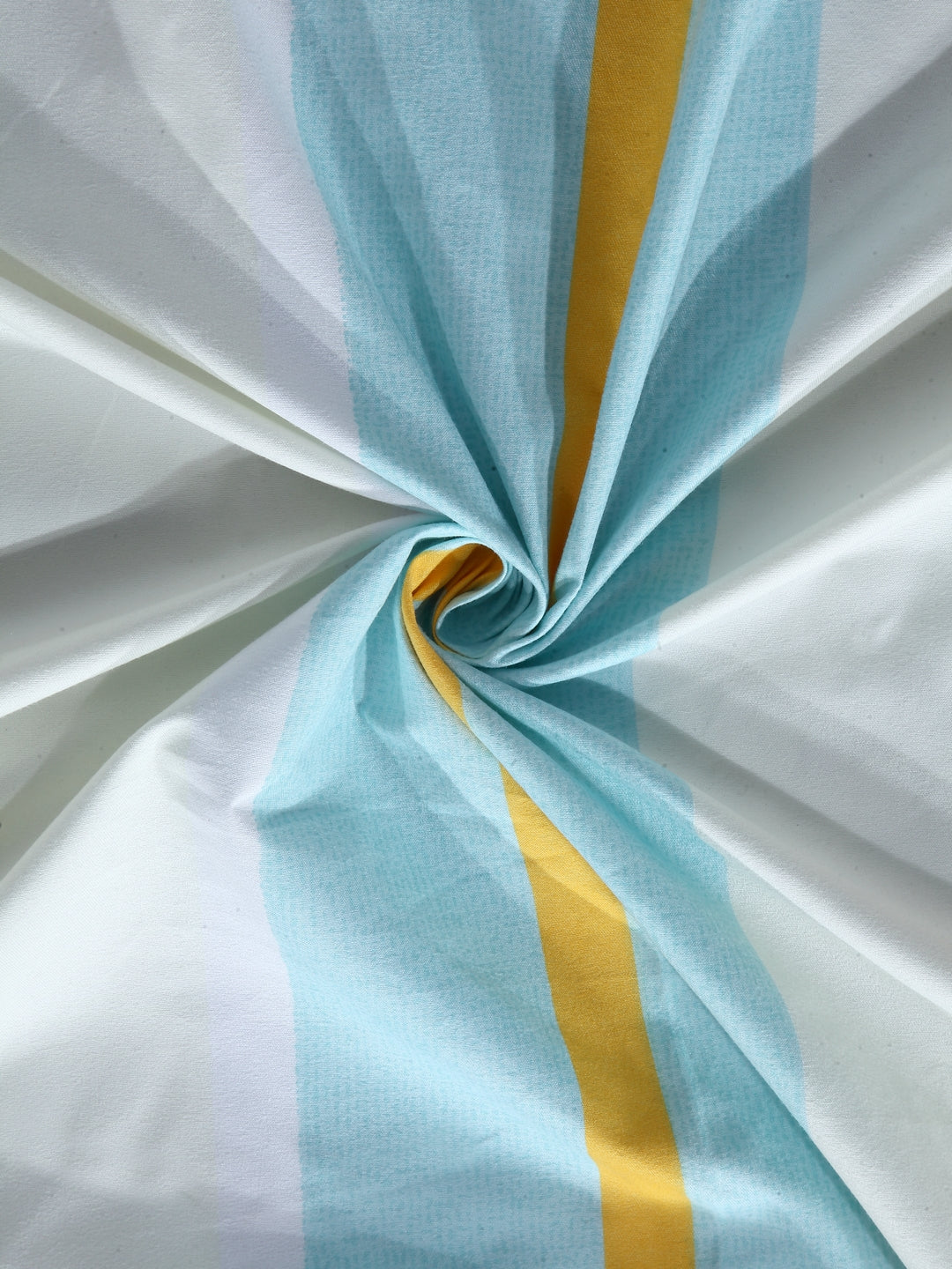 Arrabi Multi Stripes TC Cotton Blend Single Size Bedsheet with 1 Pillow Cover (220 x 150 cm)