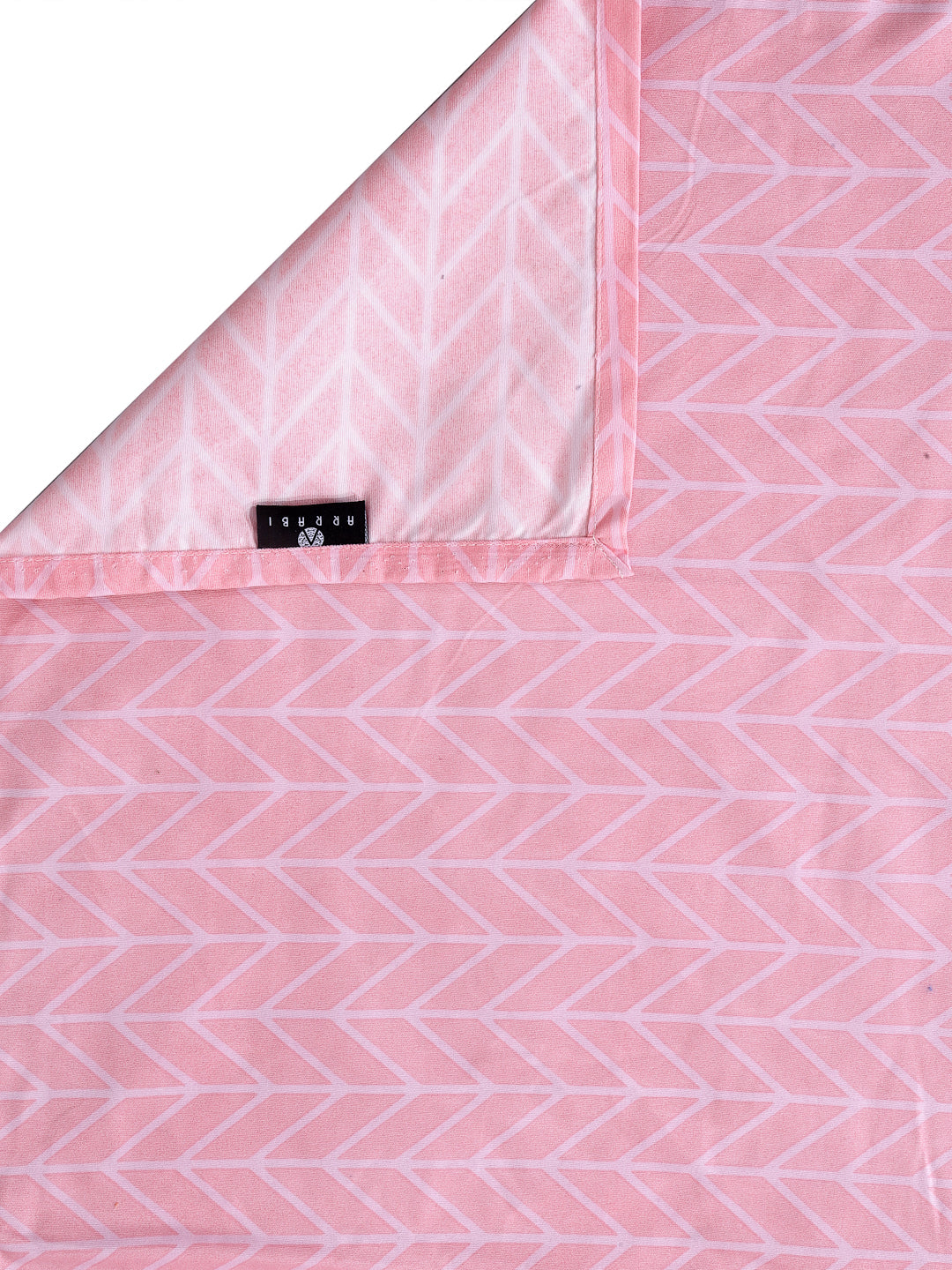 Arrabi Pink Stripes Cotton Blend 8 SEATER Table Cover (225 X 150 cm)