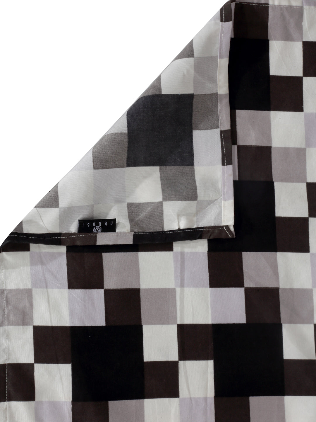 Arrabi Black Goemetric Cotton Blend 6 SEATER Table Cover (180 x 130 cm)