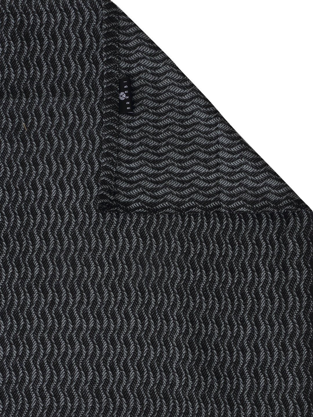 Arrabi Black Stripes Handwoven Cotton Super King Size Bedsheet with 2 Pillow Covers (270 X 270 cm)