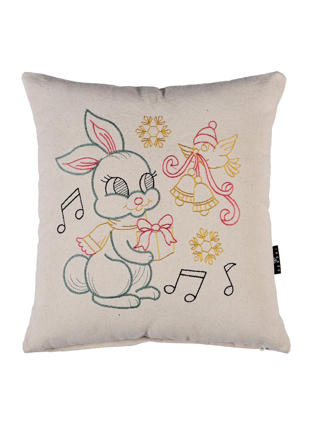 Arrabi Multi Cartoon Handwoven Cotton Cushion Covers (Pack of 5) (40 x 40 cm)