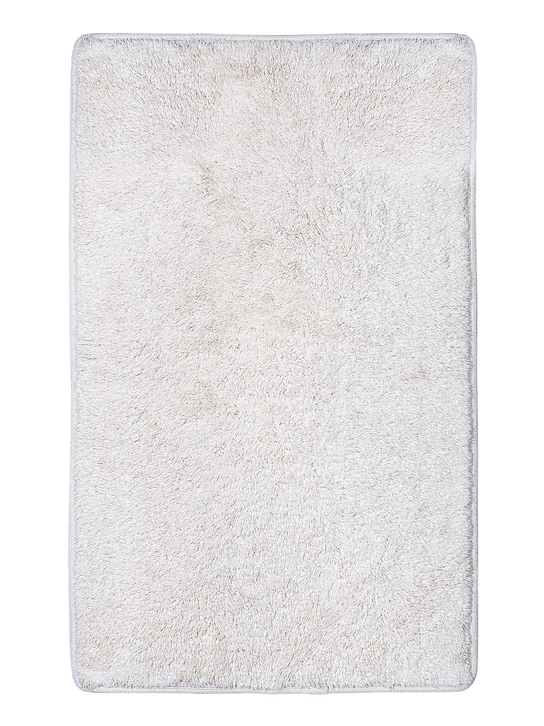 Arrabi Cream Solid Polyester Full Size Foam Bath Mat (85 X 50 cm)