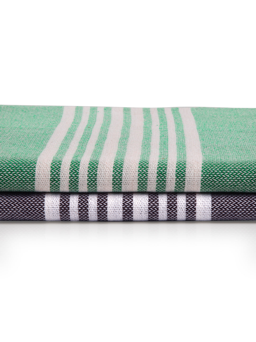 Arrabi Multi Solid Handwoven Cotton Bath Towel (Set of 2 ) (150 X 75 Cm)