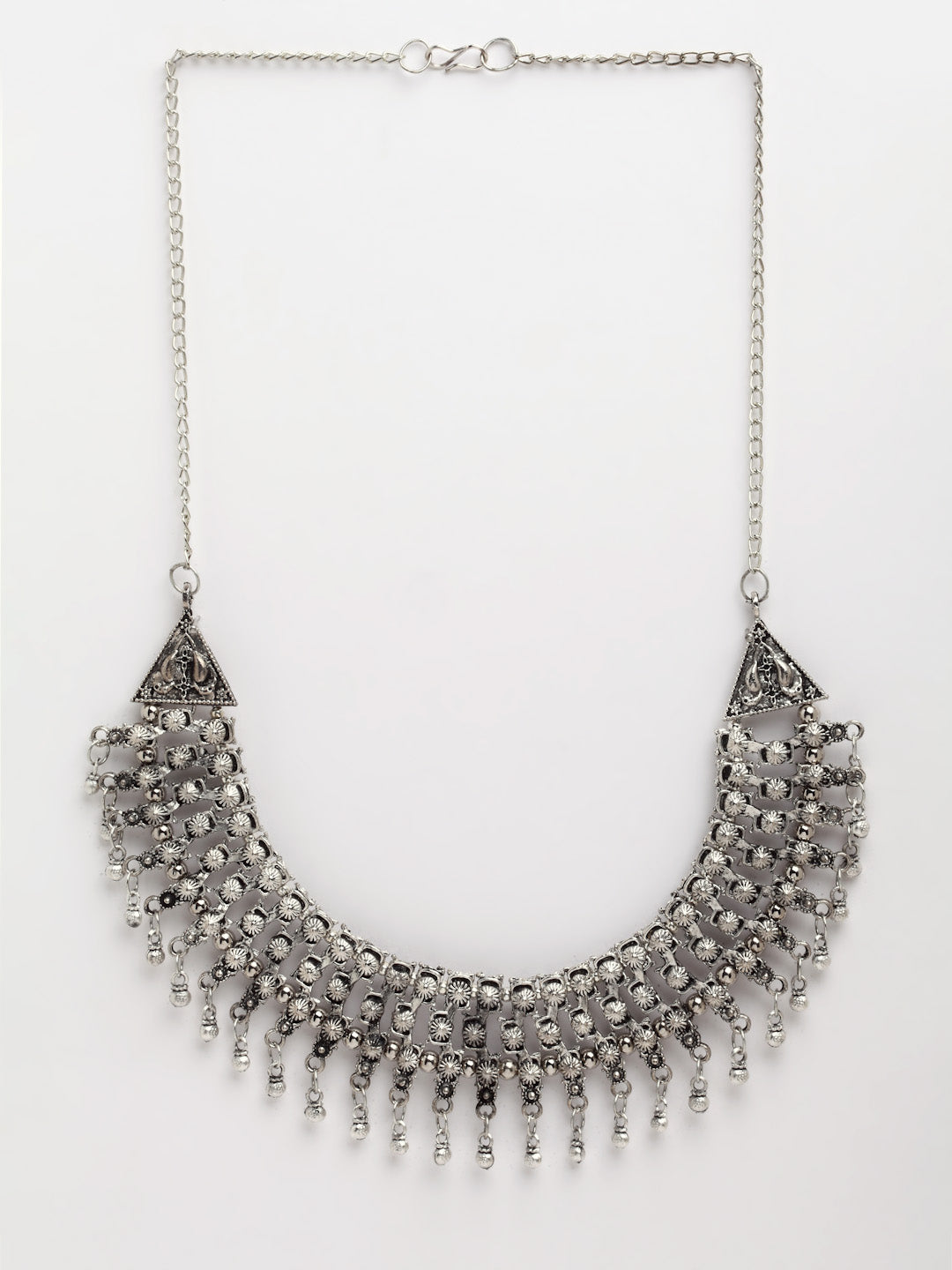 Arrabi Metallic Oxidised Necklace (30 cm)