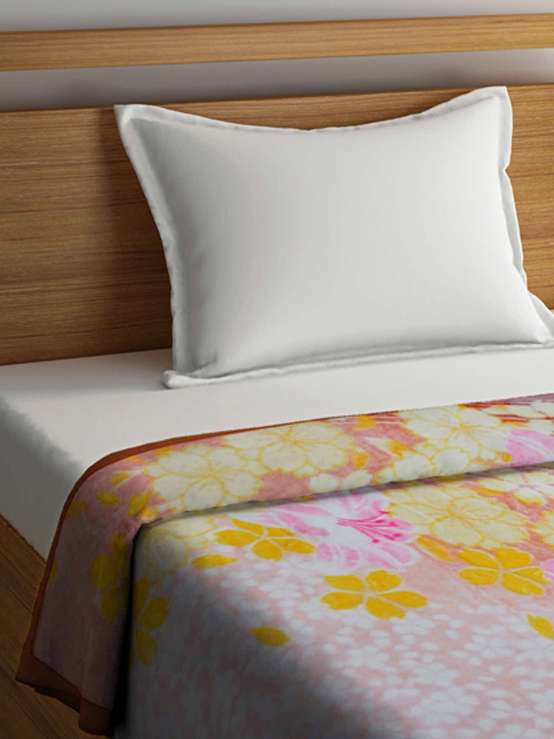 Arrabi Multi Floral Polyester 950 GSM Full Size Single Bed Blanket (210 X 150 cm)