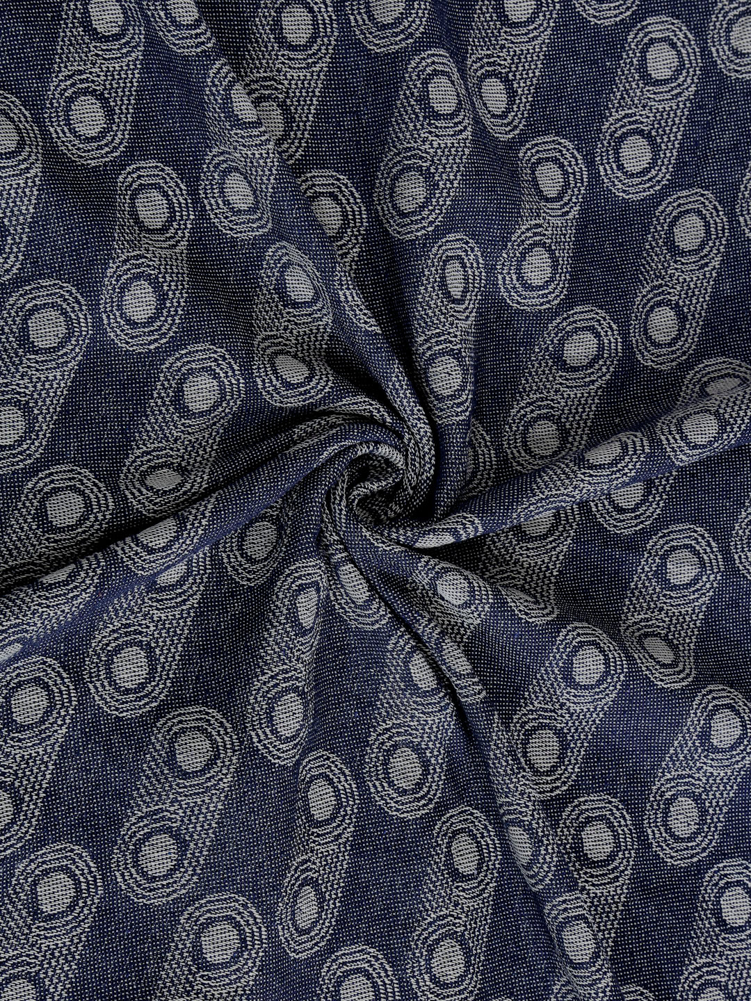 Arrabi Black Graphic Handwoven Cotton Single Size Bedsheet with 1 Pillow Cover ( 225 X 150 cm)