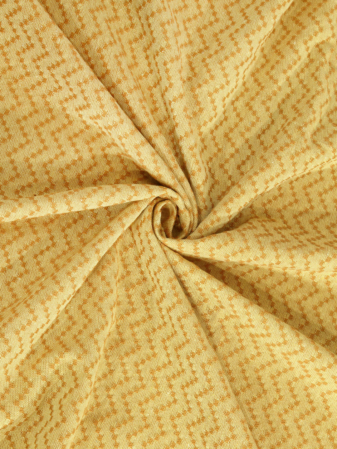 Arrabi Orange Stripes Handwoven Cotton Single Size Bedsheet with 1 Pillow Cover ( 225 X 150 cm)
