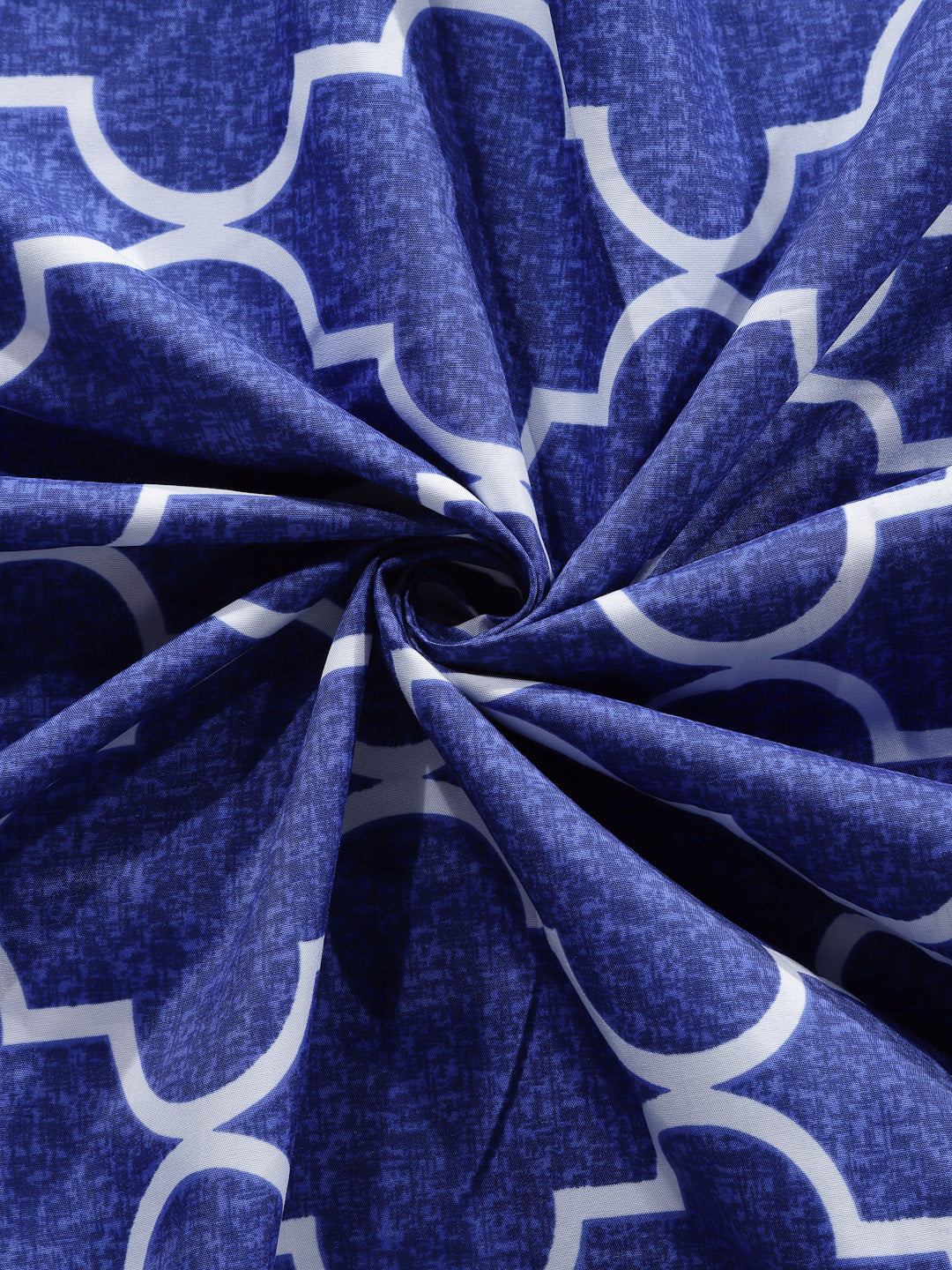 Arrabi Blue Indian TC Cotton Blend Double Size Bedsheet with 2 Pillow Covers