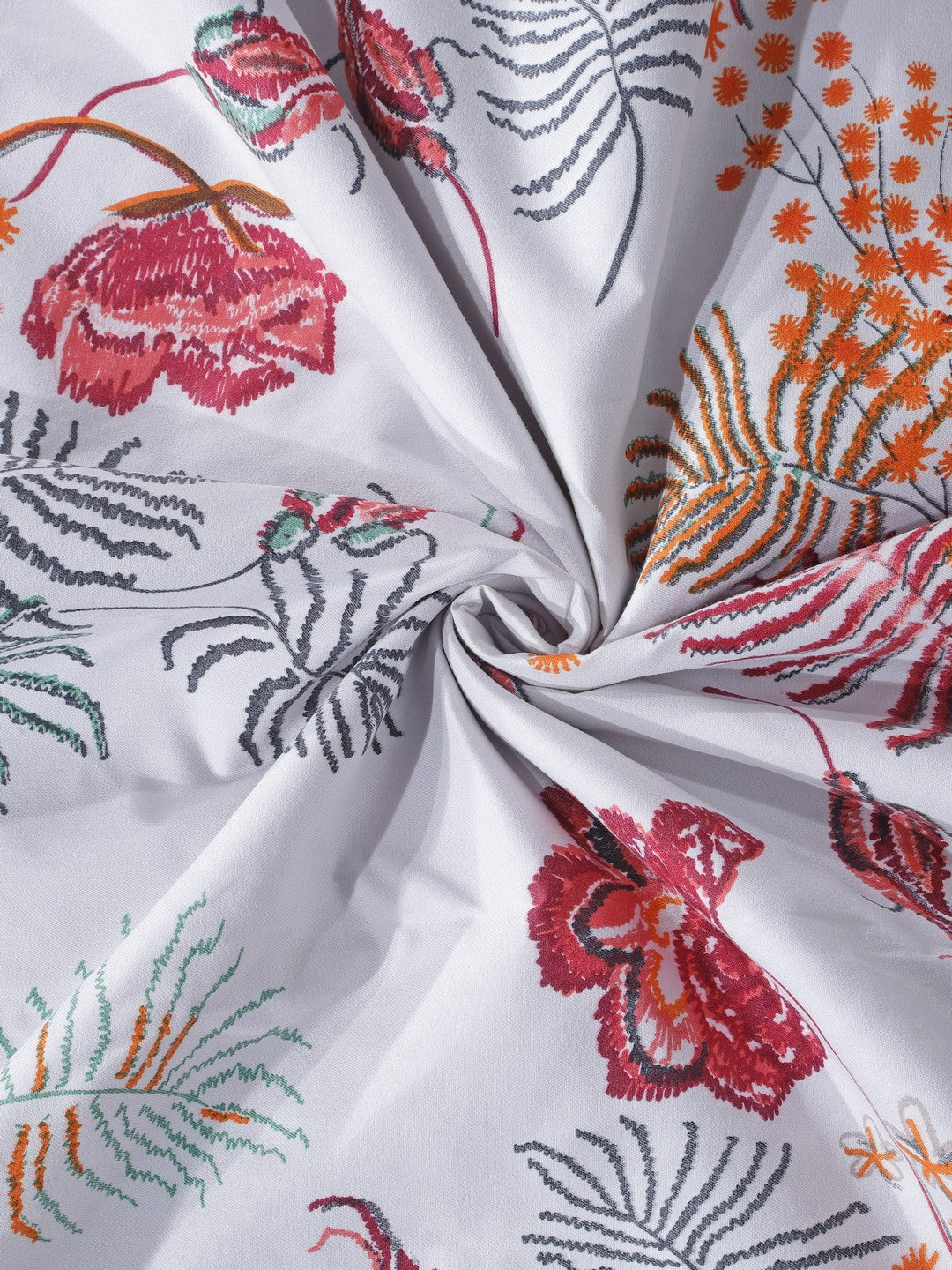 Arrabi Multi Floral TC Cotton Blend 350 GSM Double Size Comforter (240 x 215 cm)