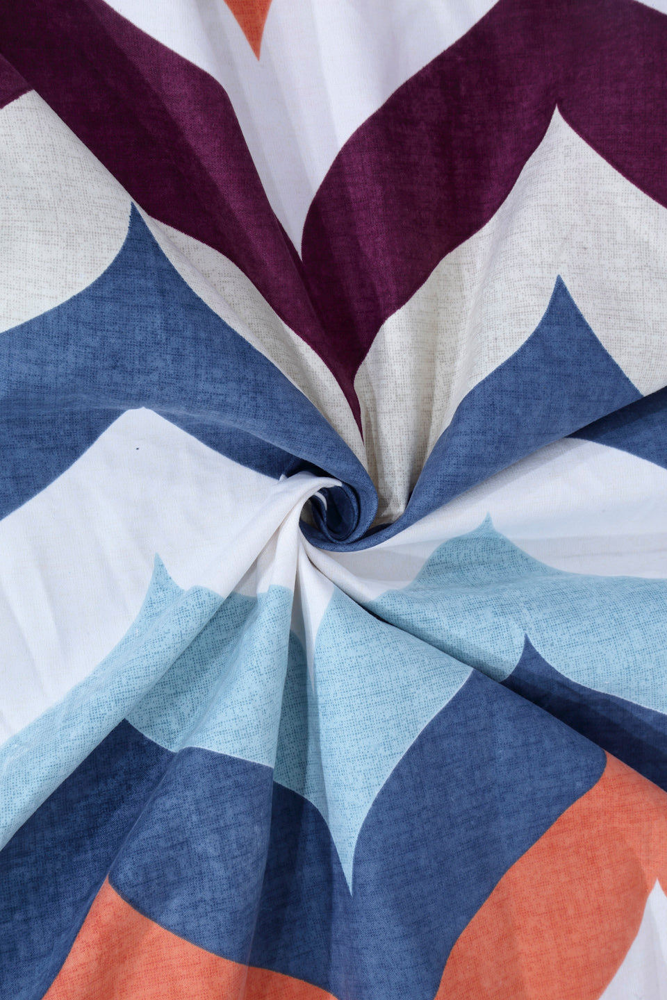 Arrabi Multi Indian TC Cotton Blend Double King Size Bedsheet with 2 Pillow Covers (270 x 260 cm)