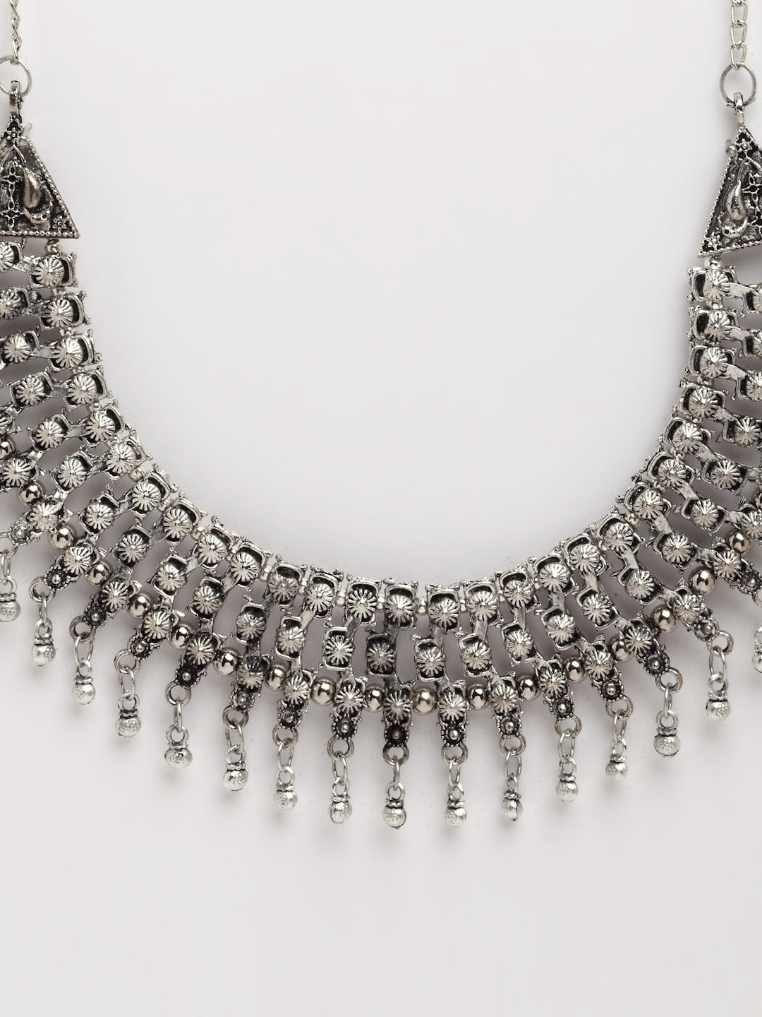 Arrabi Metallic Oxidised Necklace (30 cm)