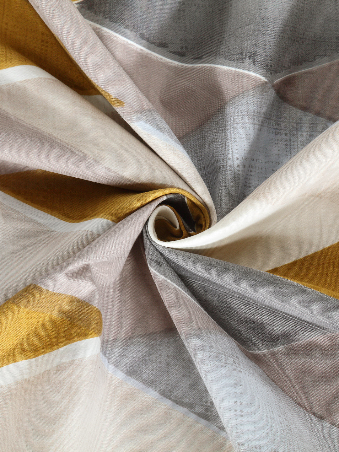 Arrabi Multi Geometric TC Cotton Blend Single Size Bedsheet with 1 Pillow Cover (225 x150 cm)