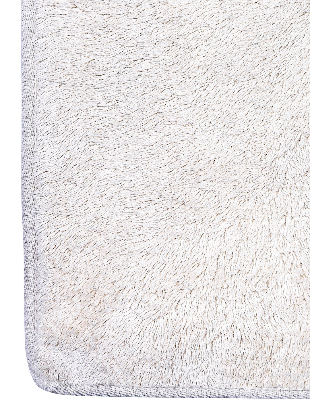 Arrabi Cream Solid Polyester Full Size Foam Bath Mat (85 X 50 cm)
