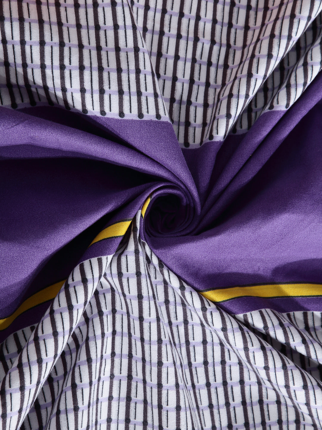 Arrabi Multi Stripes TC Cotton Blend Single Size Bedsheet with 1 Pillow Cover ( 215 X 150 cm)