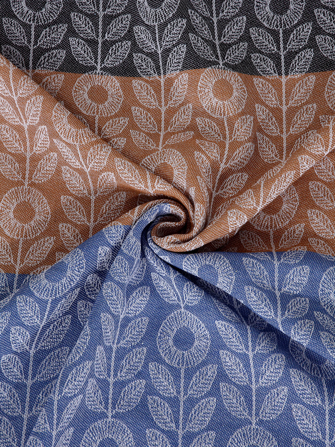 Arrabi Multi Floral Handwoven Cotton Super King Size Bedsheet with 2 Pillow Covers (265 X 265 cm)