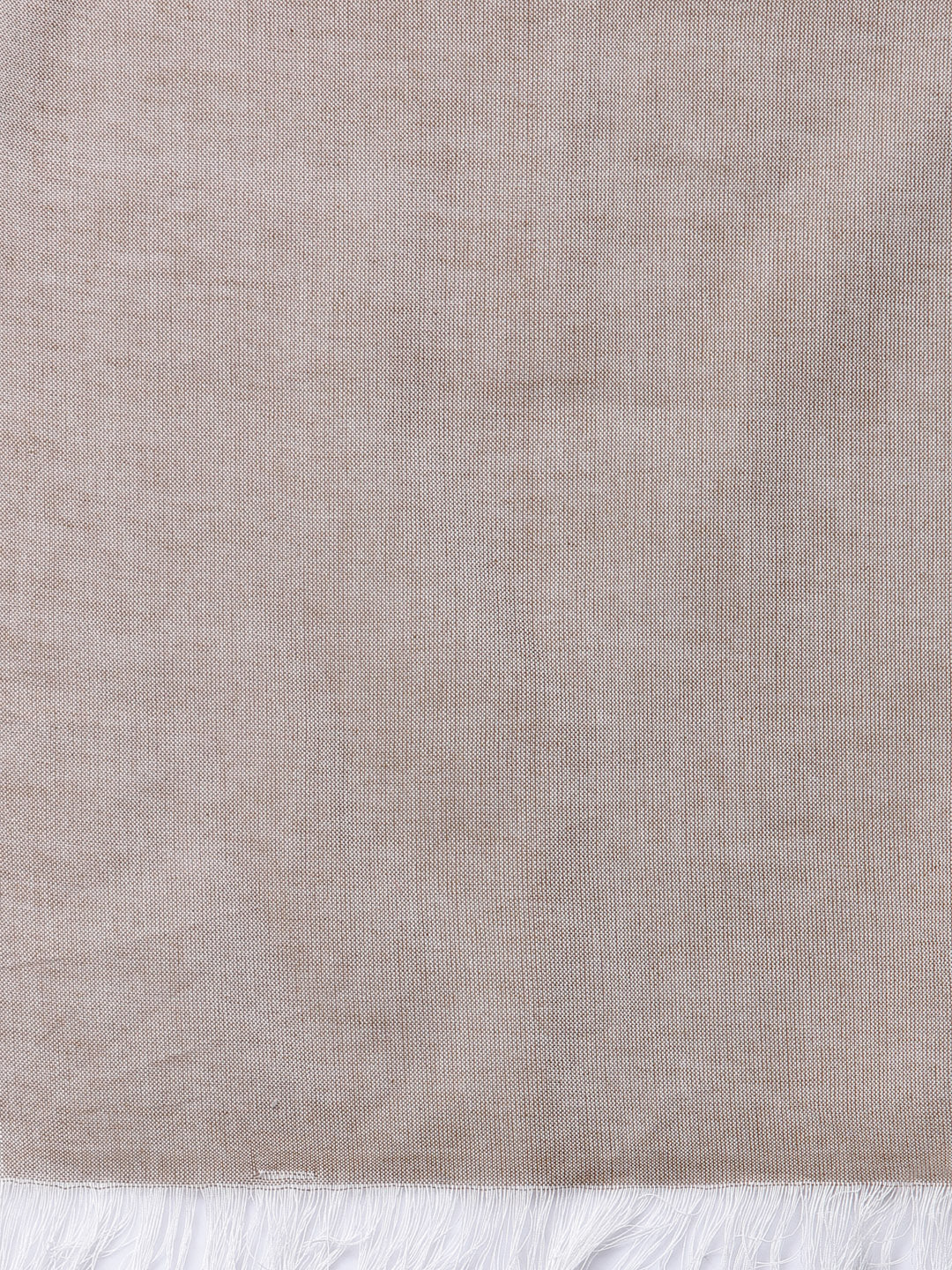 Arrabi Brown Solid Handwoven Cotton Full Size Stole (185 x 85 cm)