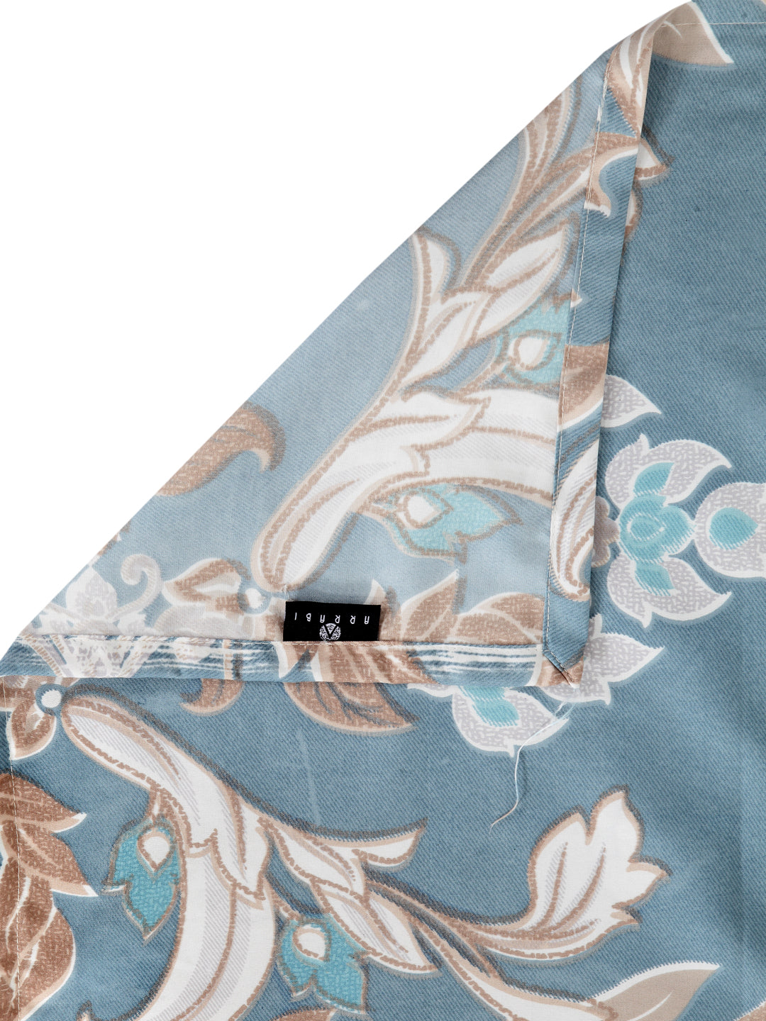 Arrabi Beige Graphic TC Polycotton Double King Size Bedsheet with 2 Pillow Cover (270 x 260 cm)