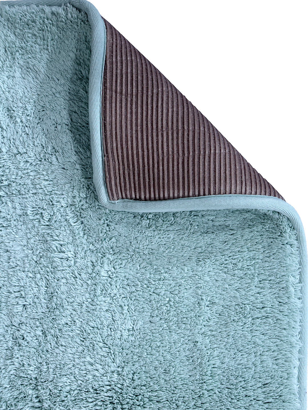 Arrabi Green Solid Polyester Full Size Foam Bath Mat (85 X 50 cm)