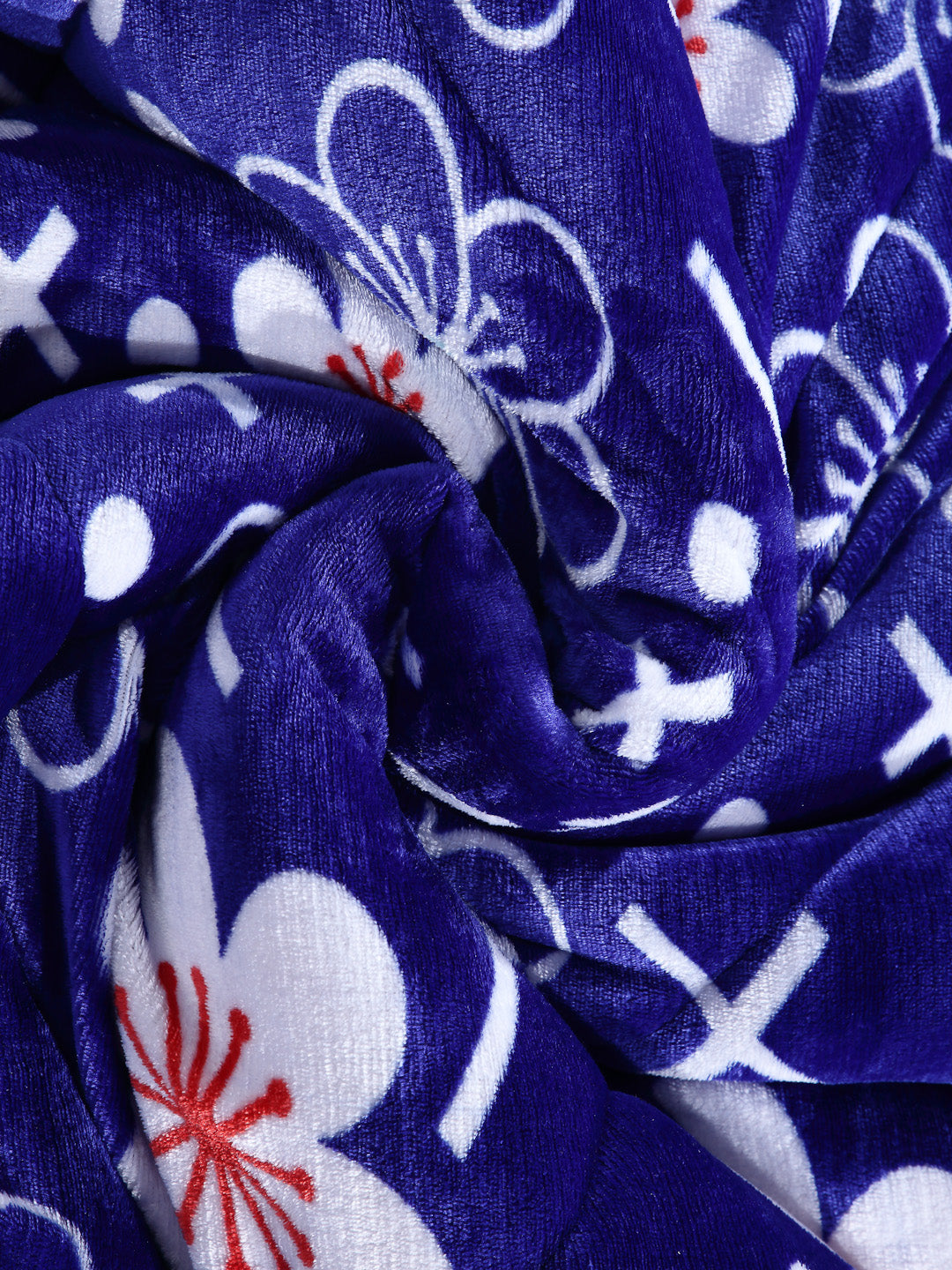 Arrabi Blue Floral Polyester King Size 950 GSM Double Quilt (220 X 210 cm)