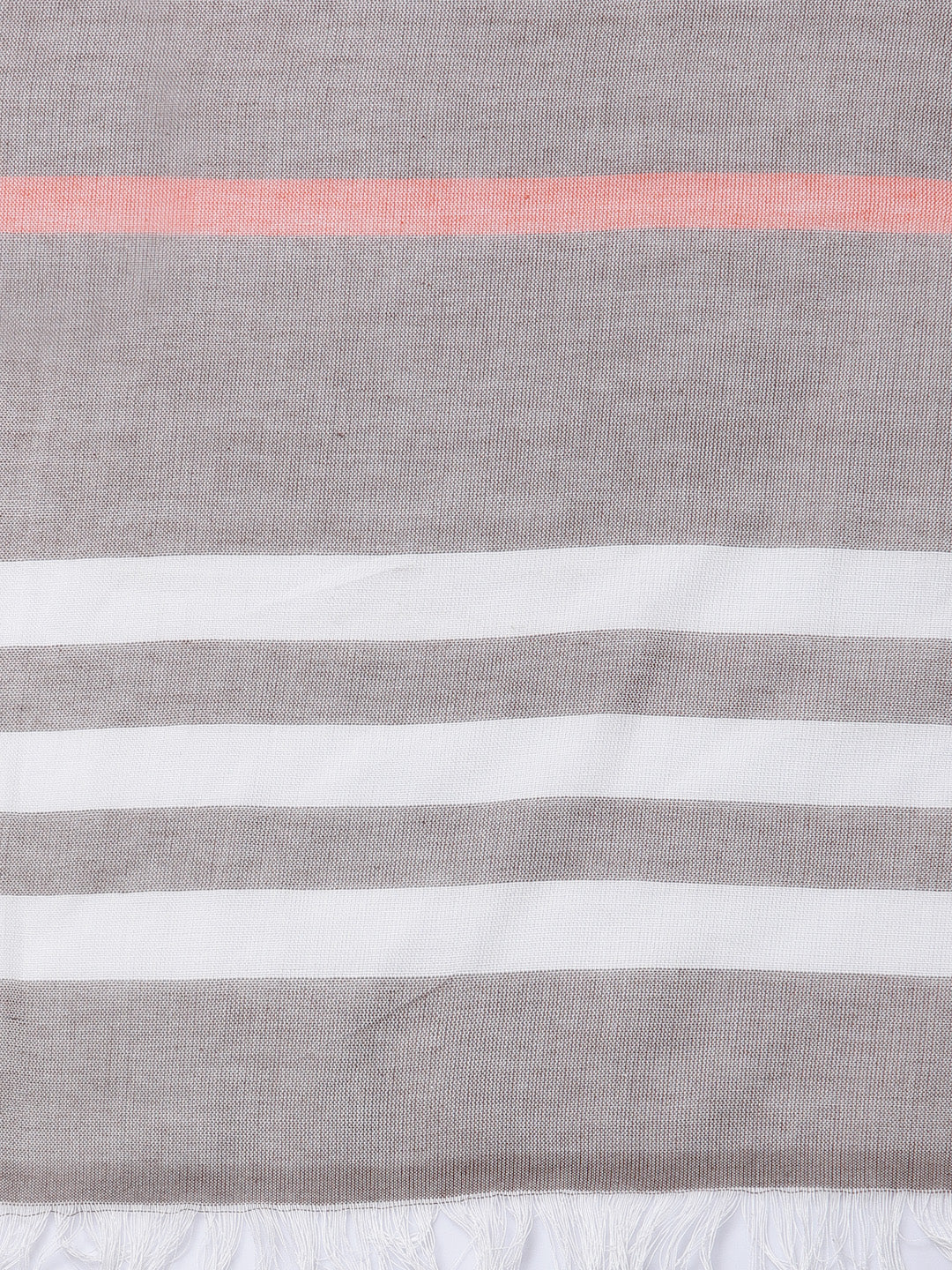 Arrabi Multi Stripes Handwoven Cotton Full Size Stole (185 x 85 cm)