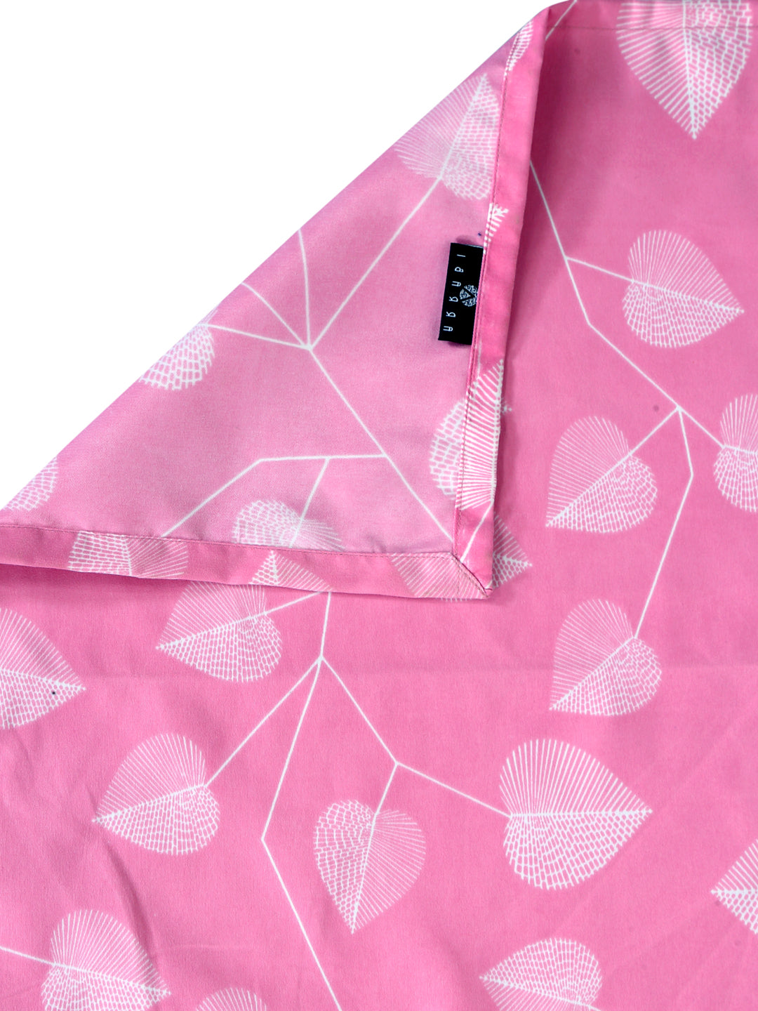 Arrabi Pink Floral TC Polycotton Double Size Bedsheet with 2 Pillow Cover (255 x 225 cm)